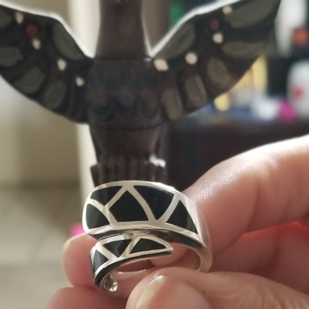 Sterling Silver Ring With Black Onyx